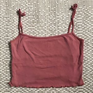 Mauve crop tank